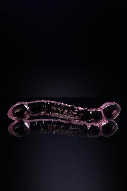 Фаллоимитатор Sexus Glass двусторонний изогнутый, розовый, 20,5 см - фото 10
