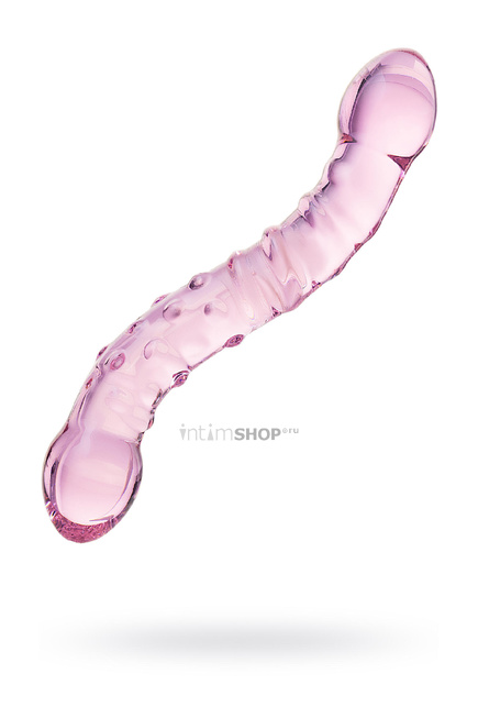 Фаллоимитатор Sexus Glass двусторонний изогнутый, розовый, 20,5 см - фото 5