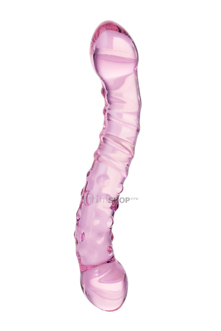 Фаллоимитатор Sexus Glass двусторонний изогнутый, розовый, 20,5 см - фото 1