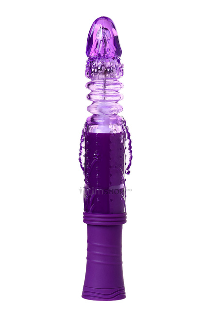 Фрикционный вибратор-кролик с ротацией Toyfa A-Toys High-Tech fantasy, темно-фиолетовый - фото 6