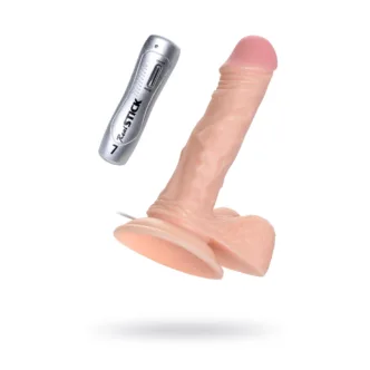 Реалистичный вибратор с пультом Toyfa RealStick Nude, телесный, 17 см