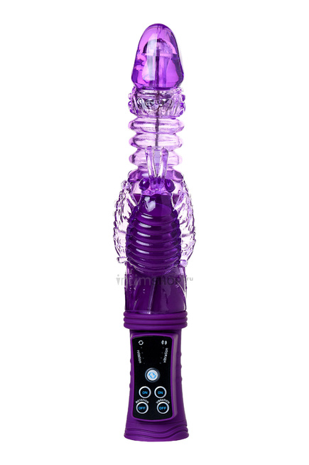 Фрикционный вибратор-кролик с ротацией Toyfa A-Toys High-Tech fantasy, темно-фиолетовый - фото 4