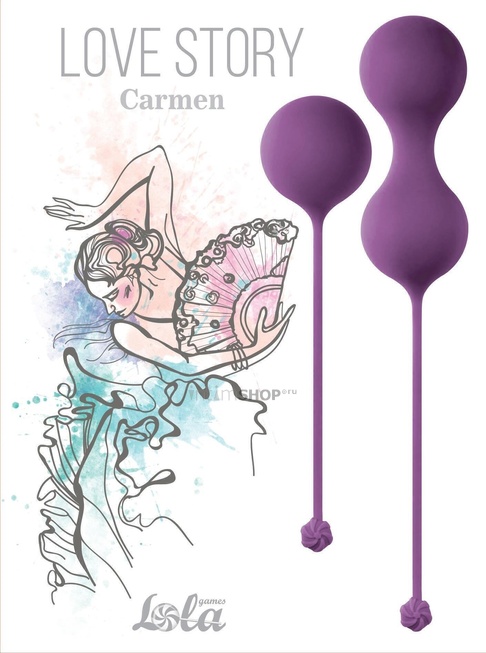 Набор вагинальных шариков Love Story Carmen Lavender Sunset, фиолетовый - фото 6