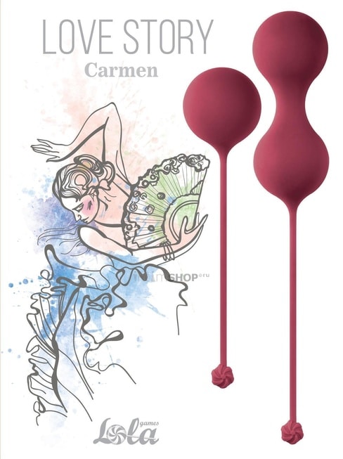 Набор вагинальных шариков Love Story Carmen Lavender Sunset, красный - фото 1