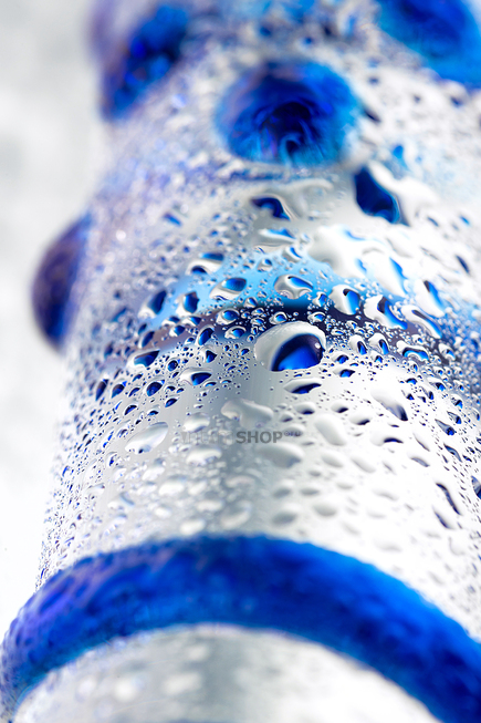 Двусторонний фаллоимитатор Sexus Glass 22 см, бесцветный, синий - фото 7