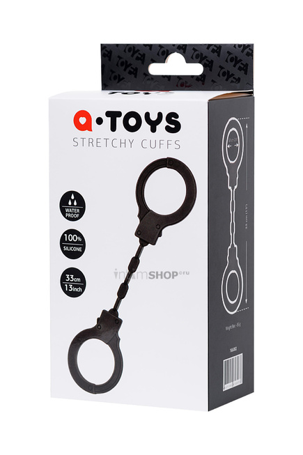 Силиконовые наручники A-Toys by TOYFA, силикон, черные, 33 см - фото 3