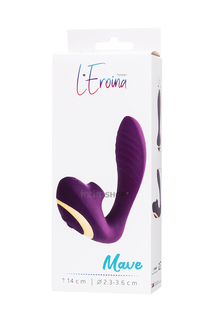 Вибратор с клиторальной стимуляцией L'eroina by Toyfa Mave, фиолетовый - фото 2