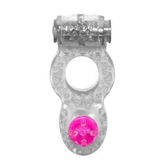 Виброкольцо с клиторальным стимулятором Lola Games Rings Ringer, бесцветное