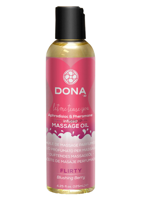 Массажное масло DONA Scented Massage Oil Flirty Aroma: Blushing Berry 125 мл - фото 1