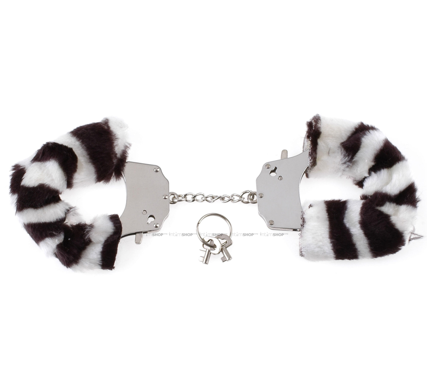 Наручники металлические Pipedream Furry Cuffs с мехом, черные PD3804-23/380423 - PipeDream - Наручники - Купить