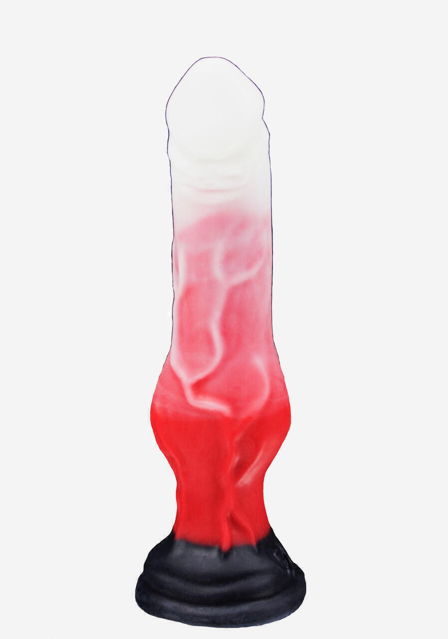 Фаллоимитатор EraSexa Оборотень Mini, 20 см, бело-красный