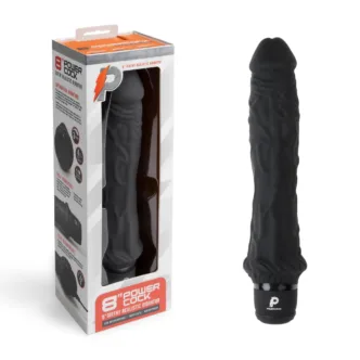 Вибратор PowerCocks Girthy 8" реалистичный 24.5 см, черный