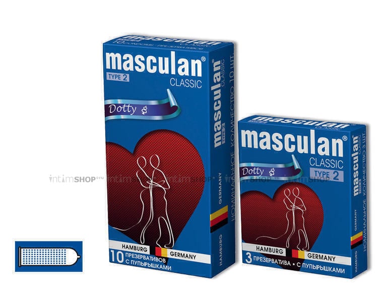 Презервативы с пупырышками Masculan Classic Dotty №2, 10 шт - фото 3