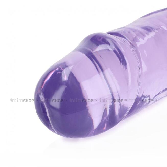 Двусторонний фаллоимитатор Shots Realrock 34 см, фиолетовый - фото 4