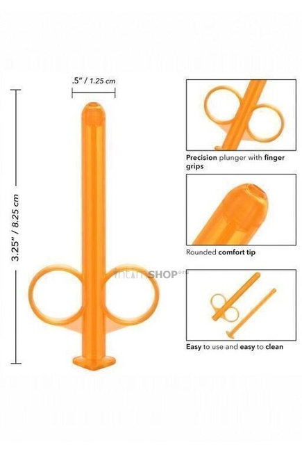 Набор шприцов для введения лубриканта California Exotic Novelties Lube Tube, оранжевый - фото 4