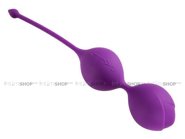 Вагинальные шарики на сцепке Adrien Lastic U-tone, фиолетовые - фото 1