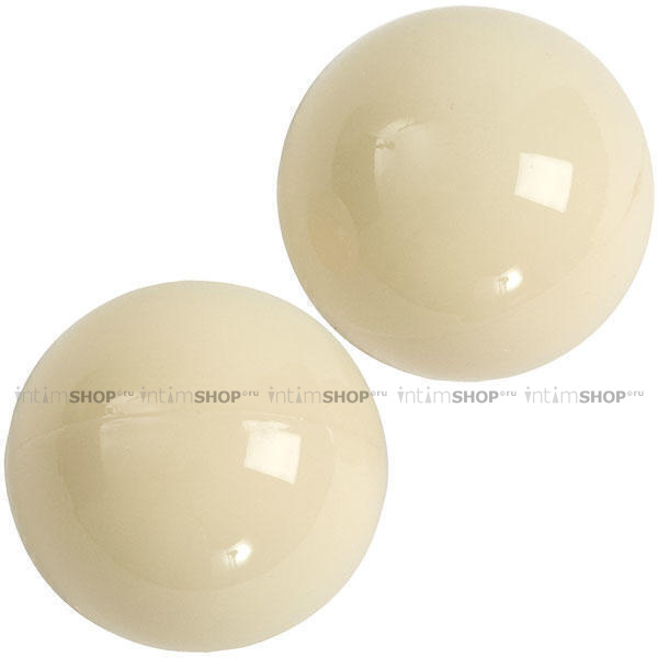 Вагинальные шарики Doc Johnson X-Large Ben Wa Balls, белые - фото 1