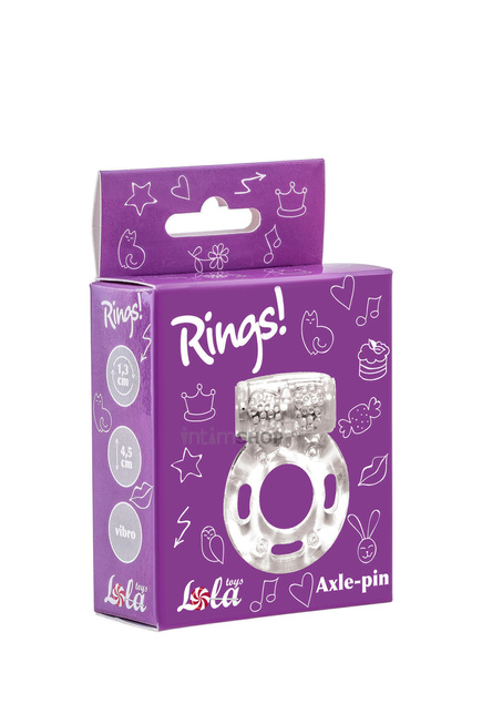 Эрекционное кольцо с вибрацией Rings Axle-pin, бесцветный от IntimShop