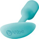 Анальная пробка для ношения b-Vibe Snug Plug 1 с переменным центром тяжести, бирюзовая