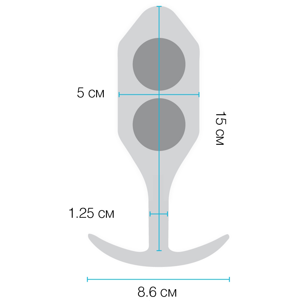 Анальная пробка для ношения b-Vibe Snug Plug 5 с переменным центром тяжести, черная
