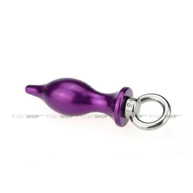 Анальная пробка с кольцом 4sexdream, 10,5 см, фиолетовый - фото 1
