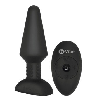 Анальная римминг-пробка b-Vibe Rimming XL с пультом ДУ, черная