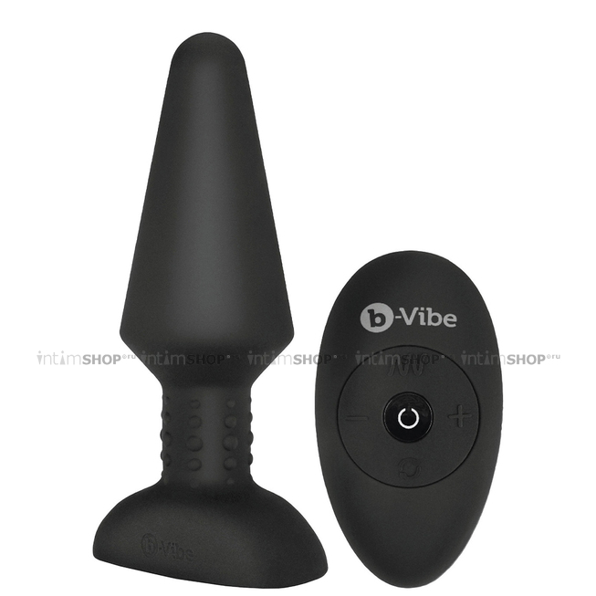 

Анальная римминг-пробка b-Vibe Rimming XL с пультом ДУ, черная