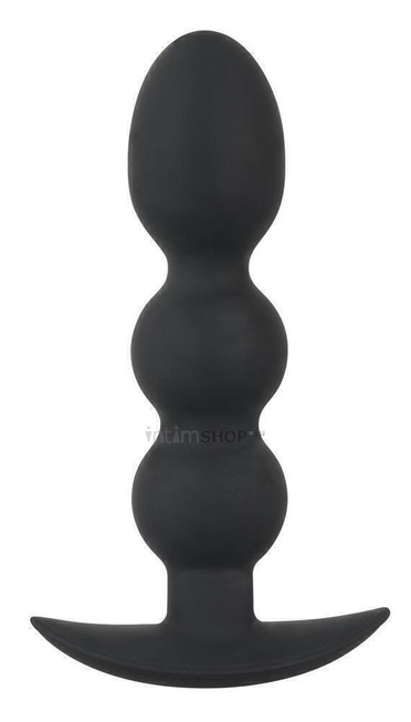 Анальная втулка Black Velvet Analplug Heavy Beads - фото 1
