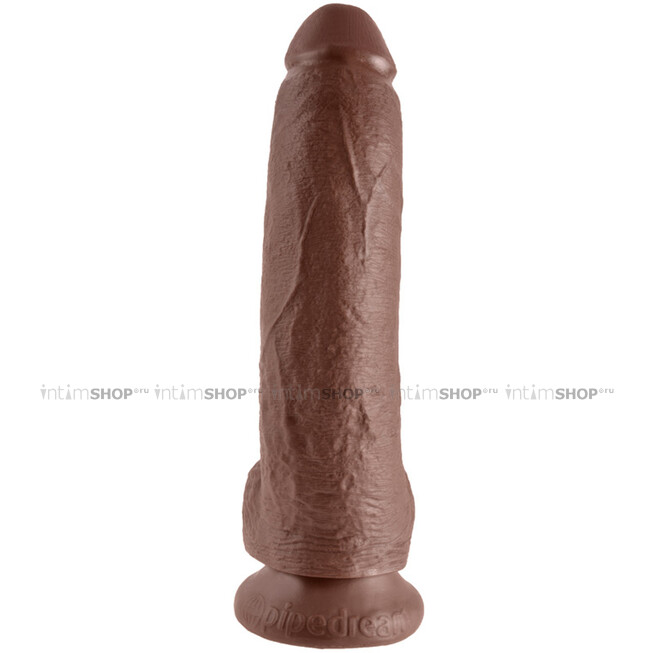 Большой фаллоимитатор PipeDream King Cock 24.8 см, коричневый - фото 3