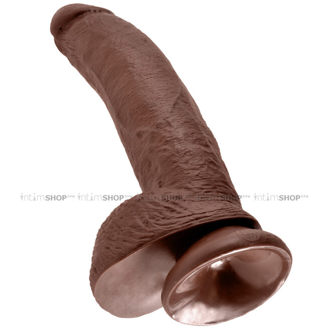 Большой фаллоимитатор PipeDream King Cock 24.8 см, коричневый - фото 5