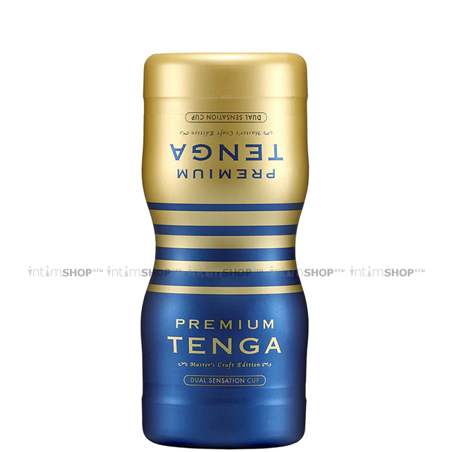 

Двухсторонний мастурбатор Tenga Premium Dual Sensation Cup, синий