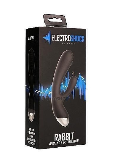 Вибратор-кролик с электростимуляцией Shots Electroshock Rabbit, черный - фото 2