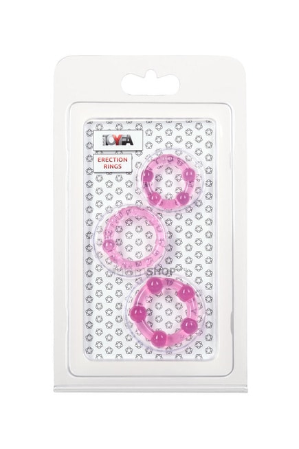 Эрекционные кольца Toyfa, 3 штуки в наборе, розовые - фото 2