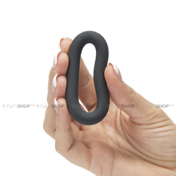 Эрекционное кольцо A Perfect O-Fifty Shades of Grey Silicone Cock Ring, черный - фото 2