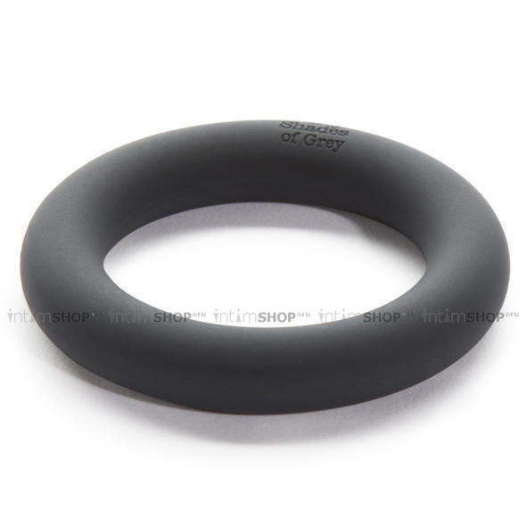 Эрекционное кольцо A Perfect O-Fifty Shades of Grey Silicone Cock Ring, черный - фото 3