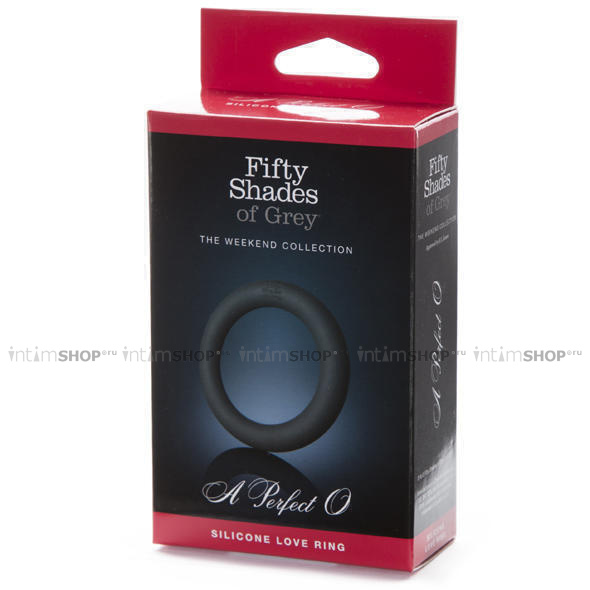 Эрекционное кольцо A Perfect O-Fifty Shades of Grey Silicone Cock Ring, черный - фото 6