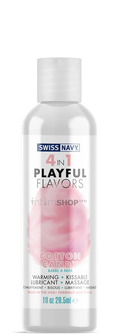 

Гель 4 в 1 Swiss Navy Playful Flavors Сладкая вата на водной основе, 29.5 мл