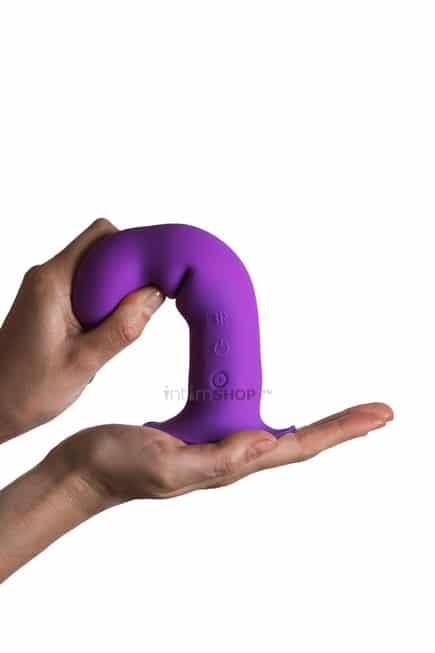 Фалломитатор с вибрацией Adrien Lastic Hitsens 3 18.2 см, фиолетовый - фото 4