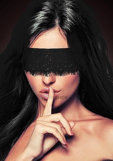 Кружевная маска на глаза Shots Mystere Lace Mask, черный - фото 1