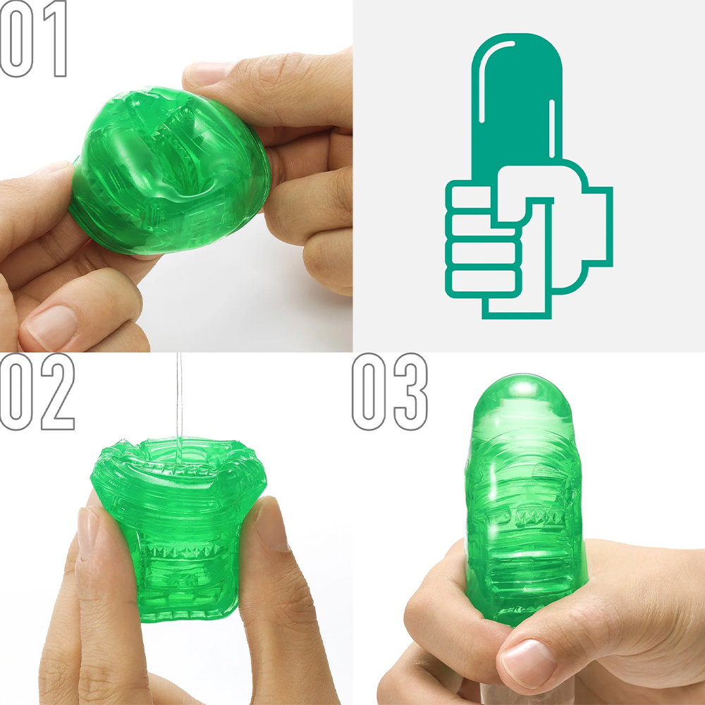 Мастурбатор Tenga Uni 01 Emerald, зеленый