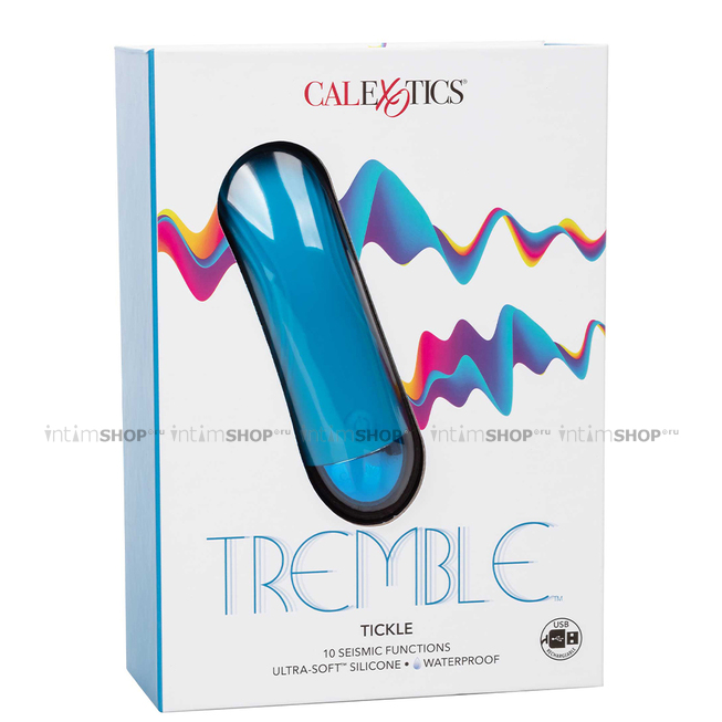 Мини-вибратор CalExotics Tremble Tickle, голубой - фото 2