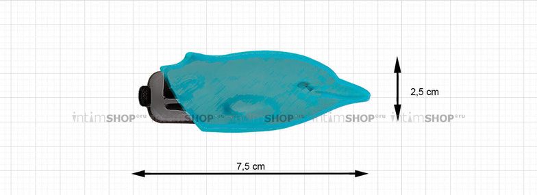 Мини-вибростимулятор Дельфин Adrien Lastic Pocket Dolphin, голубой - фото 8