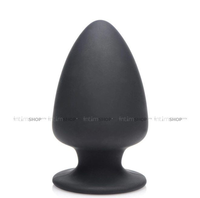 Мягкая анальная пробка XR Brands Squeeze-It Large, черная - фото 1