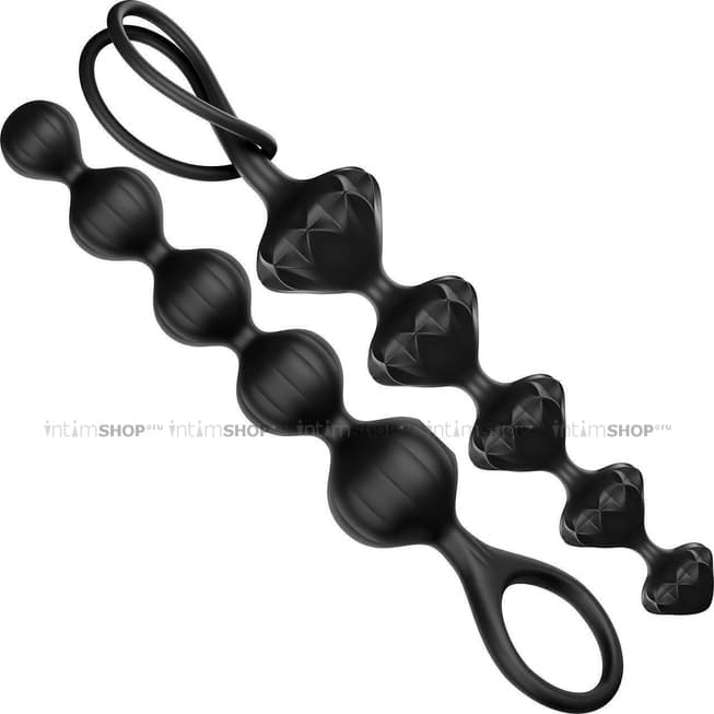 Набор анальных стимуляторов Satisfyer Beads 2 шт, черный - фото 5