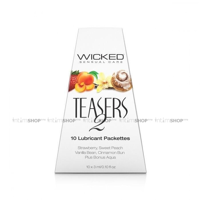 Набор вкусовых лубрикантов Wicked Teasers 2, 10 шт по 3 мл - фото 1