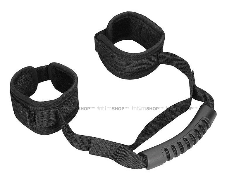 Наручники Shots Ouch! V&V Adjustable Handcuffs with Handle, черные