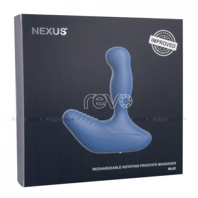 Вибромассажер простаты Nexus Revo с вращающейся головкой, синий - фото 3