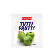 Оральная гель-смазка Bioritm Tutti-Frutti OraLove Яблоко на водной основе, 4 мл