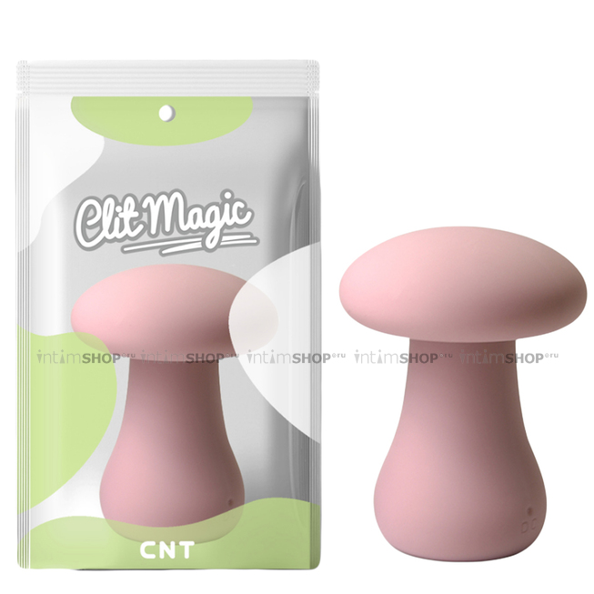 Мини-вибратор CNT Clit Magic Oyster Mushroom, розовый - фото 2