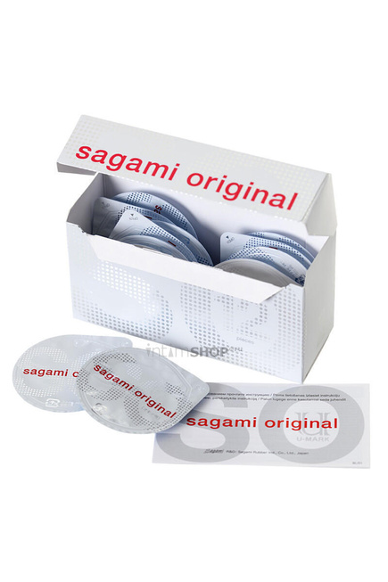 Полиуретановые презервативы Sagami Original 0.02, 12шт - фото 2